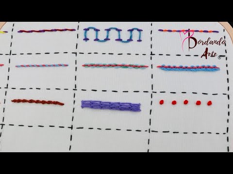MUESTRARIO DE PUNTADAS DE BORDADO A MANO DE 11 AL 15 DE 100 PUNTOS DIFERENTES | EMBROIDERY STITCH