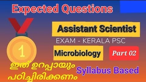 Assistant Scientist |PSC|Kerala|Pollution Control Board | Expected questions part02 Microbiology
