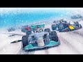 Racing Formula 1 Cars in HEAVY SNOW at Imola!