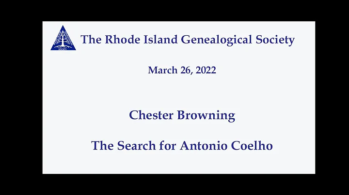 Chester Browning - The Search for Antonio Coelho