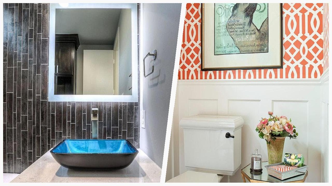 Maximize Your Small Powder Room with Brown & Green Decor | Designer ...