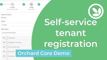 Self-service tenant registration - Orchard Core Demo