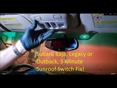 Subaru Sunroof 5 Minute Fix
