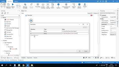 Copy Directory UIPATH - Invoke Method
