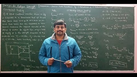 25 - Problem on analysis of combined axial and bending fatigue loading - Module 2- DME_1 by GURUDATT