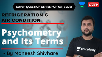 L10 | Psychometry and Its Terms | Refrigeration & Air Condition | GATE/ESE 2021 | Maneesh Shivare