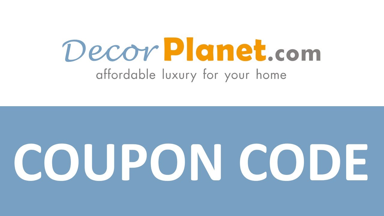 How to use DecorPlanet.com Coupon Code - YouTube
