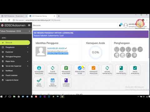 Cara Log In Kepala Sekolah EDS Daring PMP 2019