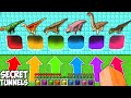 What's INSIDE the DIAMOND TUNNELS in Minecraft ? Which DINOSAUR IS BETTER ? NEW SECRET DINOSAURS !?