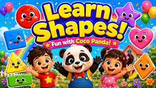 Learn Shapes for Kids 🔵🔺🟩 | Shapes Song for Kids | Coco Panda TV