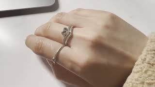 PANDORA Jewelry Polished Wishbone Sterling Silver Ring Review, Super simple stackable ring & true to
