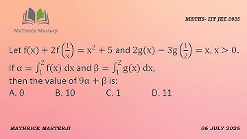 Let f(x)+2f(1/x)=x^2+5 and 2g(x)-3g(1/2)=x. If a=Integral of f(x) from 1 to 2 and B=Integral of g(x)