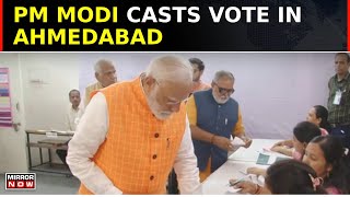 Watch Pm Modi Casts Vote In Ahmedabad Gujarat In Third Phase Of Lok ...