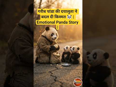 गरीब पांडा की दयालुता ने बदल दी किस्मत 🐼 | Emotional Panda Story | #Shorts #trending #viral #funny