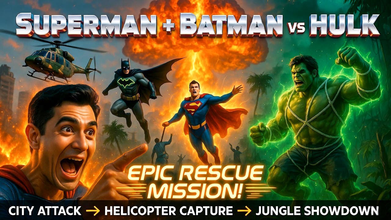 Superman + Batman vs Hulk FULL TEAM UP BATTLE! 😱