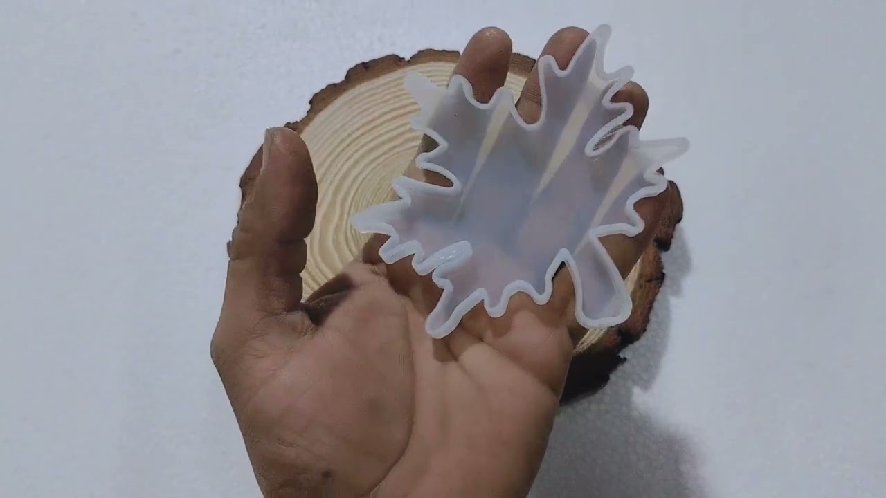 4" Inch Leaf Zig-Zag Coaster Silicon mould ‎@Wood Shoppy 