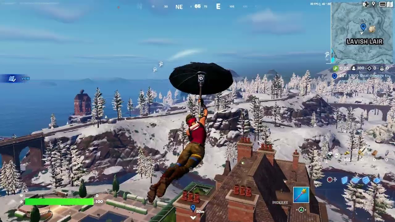 I landed Lavish Lair for the first time in Fortnite Chapter 5 Season 1 and this happened...