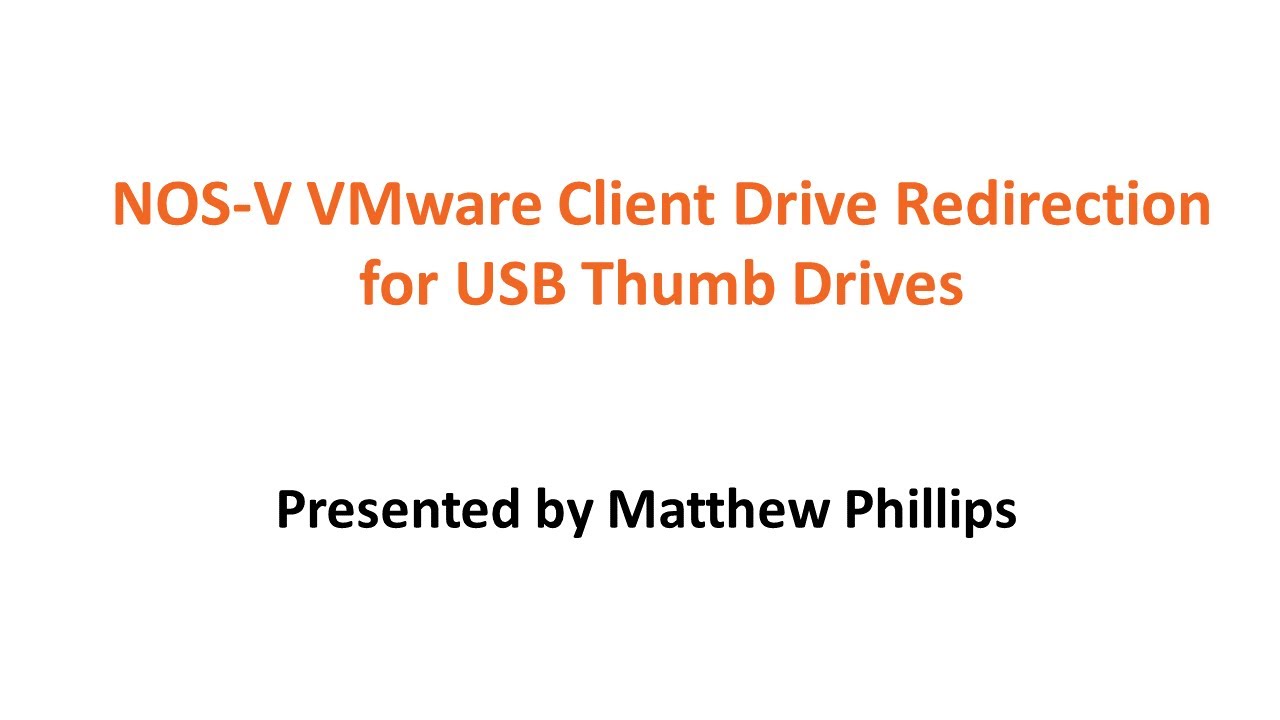 10ZiG NOSV VMware Client Drive Redirection for USB Thumb Drives YouTube