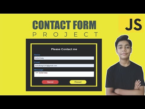JAVASCRIPT Course Project Based Learning - Contact Form Using Javascript Project #33