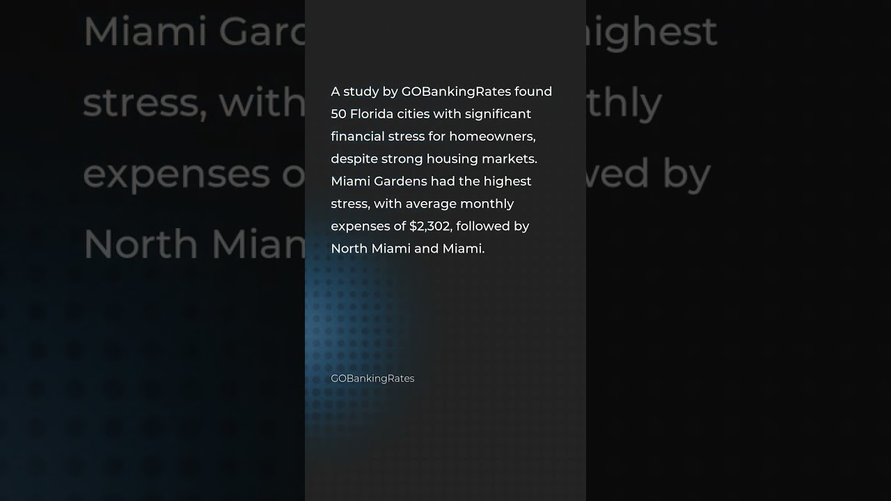 50 Florida Cities Where Homeowners Have the Worst Financial Stress