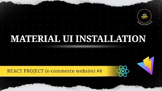 Setup Material UI in React JS | Original Tech Tonic | React Project #4