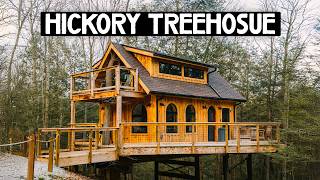 Designer Treehouse With Suspended Bridge In The Forest Full Tour