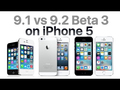 iPhone 5 iOS 9.1 vs iOS 9.2 Beta 3 / Public Beta 3 Build 13C71