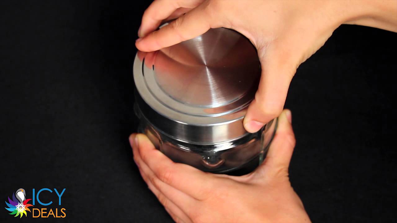 Glass Canister 4 Piece Set (Marble)