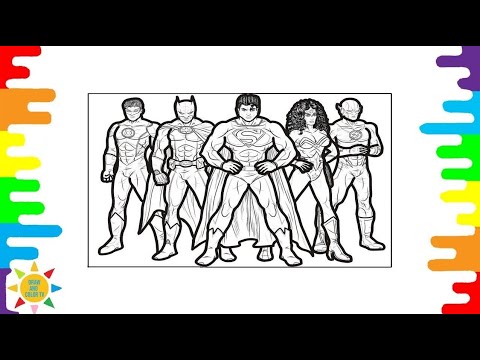 Justice League Coloring Pages | Superheroes Coloring Page B