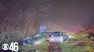 Strong winds and rain topple trees, power lines