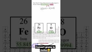 How to Convert Grams to Moles #chemistry #science #shorts #education #homework How to Convert Grams to Moles #chemistry #science #shorts #education #homework