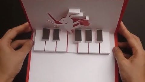 How To Make Rabbit Playing Piano - Happy Easter Pop Up Card Tutorial