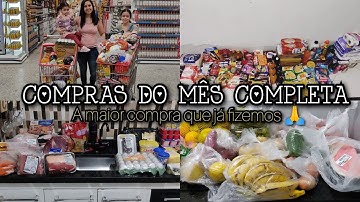 COMPRAS DO MÊS COMPLETA COM VALORES - A MAIOR COMPRA QUE JÁ FIZEMOS