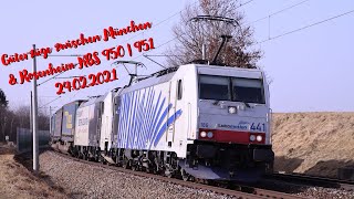 Güterzüge zwischen München-Rosenheim | KBS 950/951 | 24.02.2021 |OFFROAD, ELLOREAN, Lokomotion, SETG