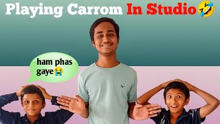 Epic Carrom Fight in Studio 🔥 Full Entertainment🤣. #my #vlogger #carromchallenge #challengevideo 