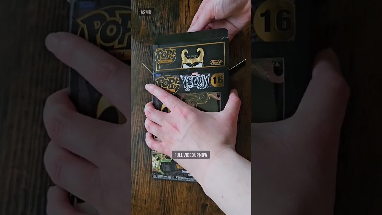 ASMR | Unboxing a Venomized Loki Funko Pop Pin (Soft Spoken with Plastic Sounds)