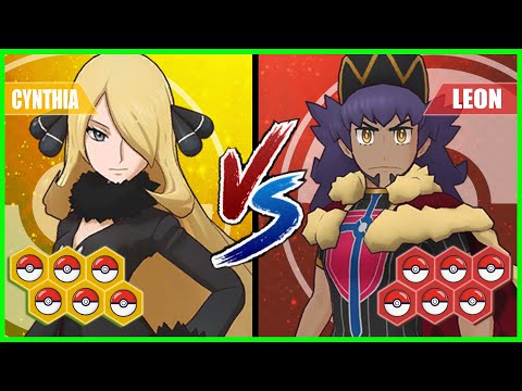 Video Pokemon Battle Pedia: Cynthia Vs Leon (Game Characters) - youtube
