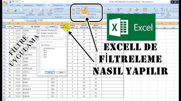 Excel de Filtreleme Nasıl Kullanılır Pratik Anlatım / Excel Gelişmiş Filtreleme Nasıl Yapılır