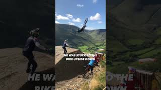 HE FORGOT HE WAS ATTACHED TO THE BIKE!! BACKFLIP GONE WRONG  #mtb