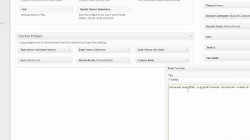 A quick look at how all of the default WordPress widgets work