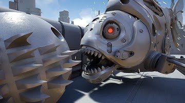 Pacman Escapes Robot Fish and Biped Robot Using Walking Robot Pacman to Break Through the Final Gate