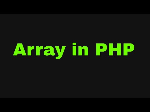 Video: Vad är PHP-arrayfunktion?