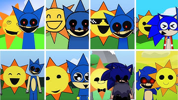 Incredibox - Sprunki but ONLY SONIC and MR SUN in ALL Different Mods