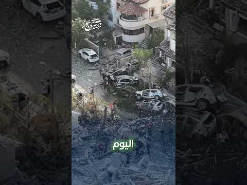 صدى نيوز اثار الدمار الهائل في منطقة ريشون لتسيون قرب تل ابيب
