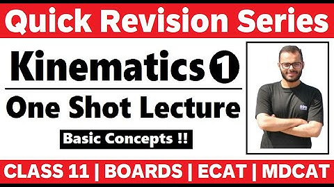 Kinematics # 01 | Basic Concepts | One Shot Lecture | Revision | MDCAT | ECAT | Boards