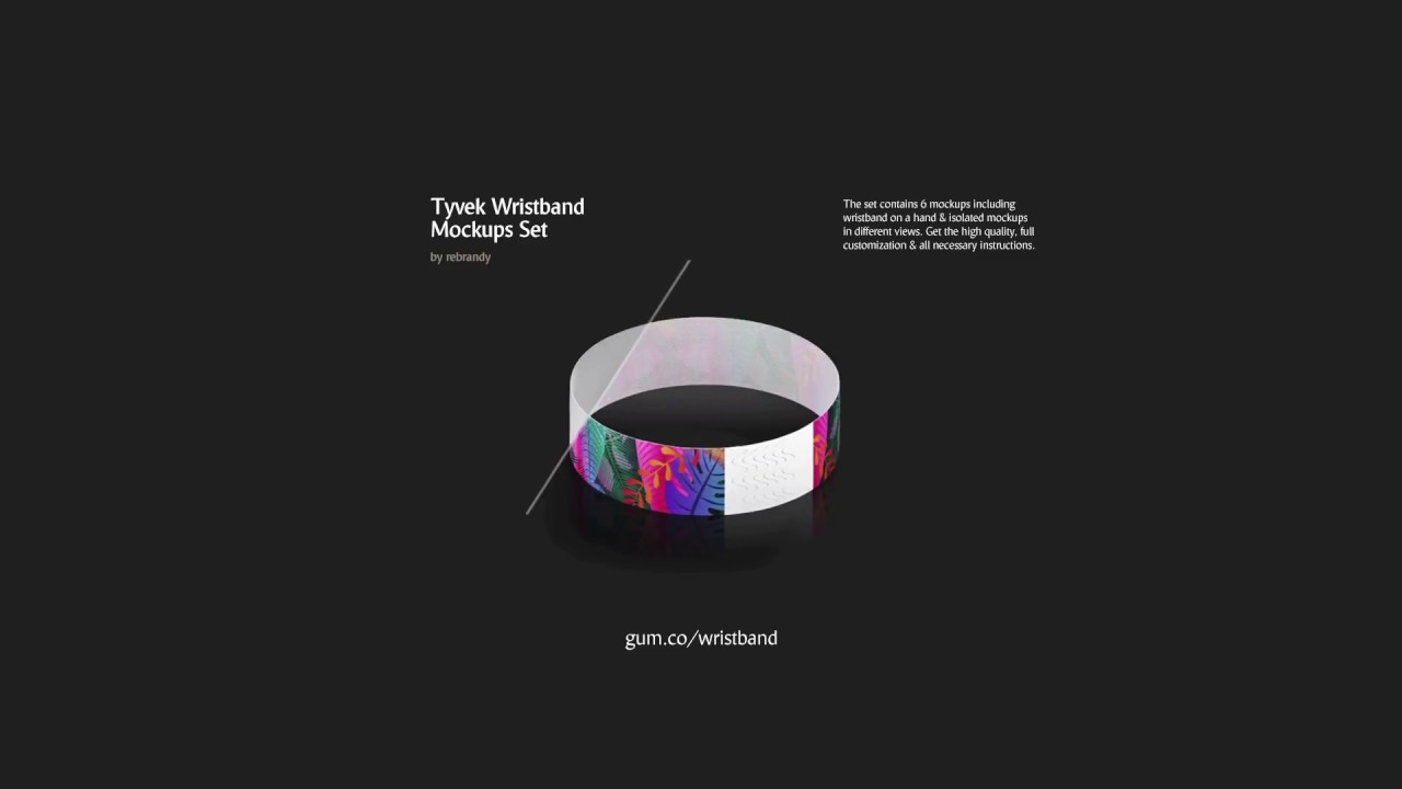 Download Tyvek Wristband Mockups Set In Stationery Mockups On Yellow Images Creative Store