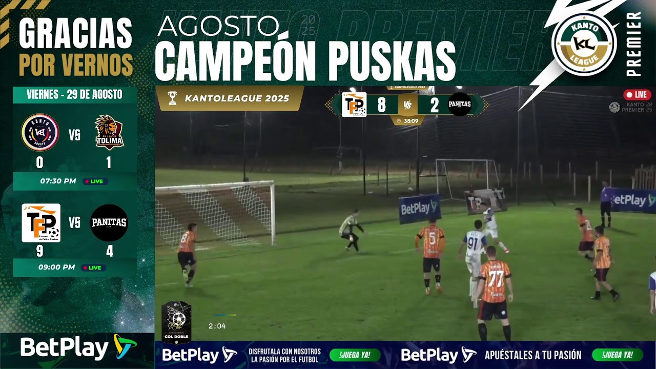 KANTO LEAGUE | KANTO BOGOTÁ vs PIJAOS TOLIMA | FINAL PUSKAS vs PANITAS |  @juccacaster @elfedetv_