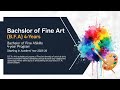 ADMISSION NOTICE FOR BACHELOR OF FINE ART (B.F.A) (4 YEARS) FOR ACADEMIC YEAR 2025-26