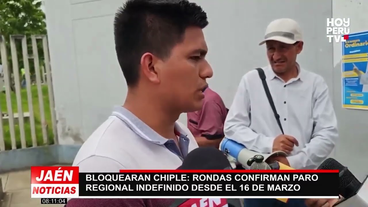 BLOQUEARAN CHIPLE: RONDAS CONFIRMAN PARO REGIONAL INDEFINIDO DESDE EL 16 DE MARZO