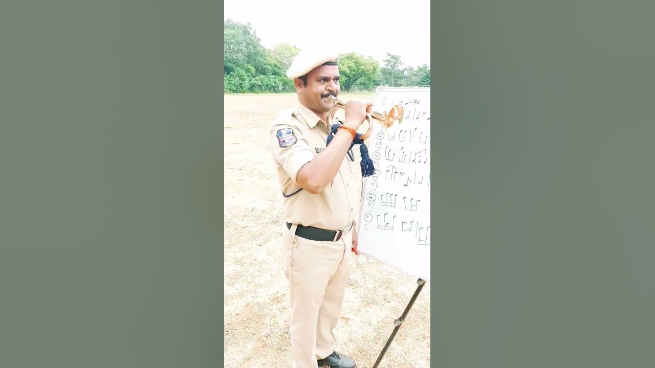 The Reveille Bugle Call | बिगुल काल Played by Telangana Police Ramlal  #shorts